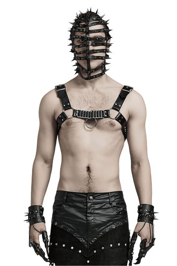 Punk Harness With Roller Loop and Adjustable Straps
